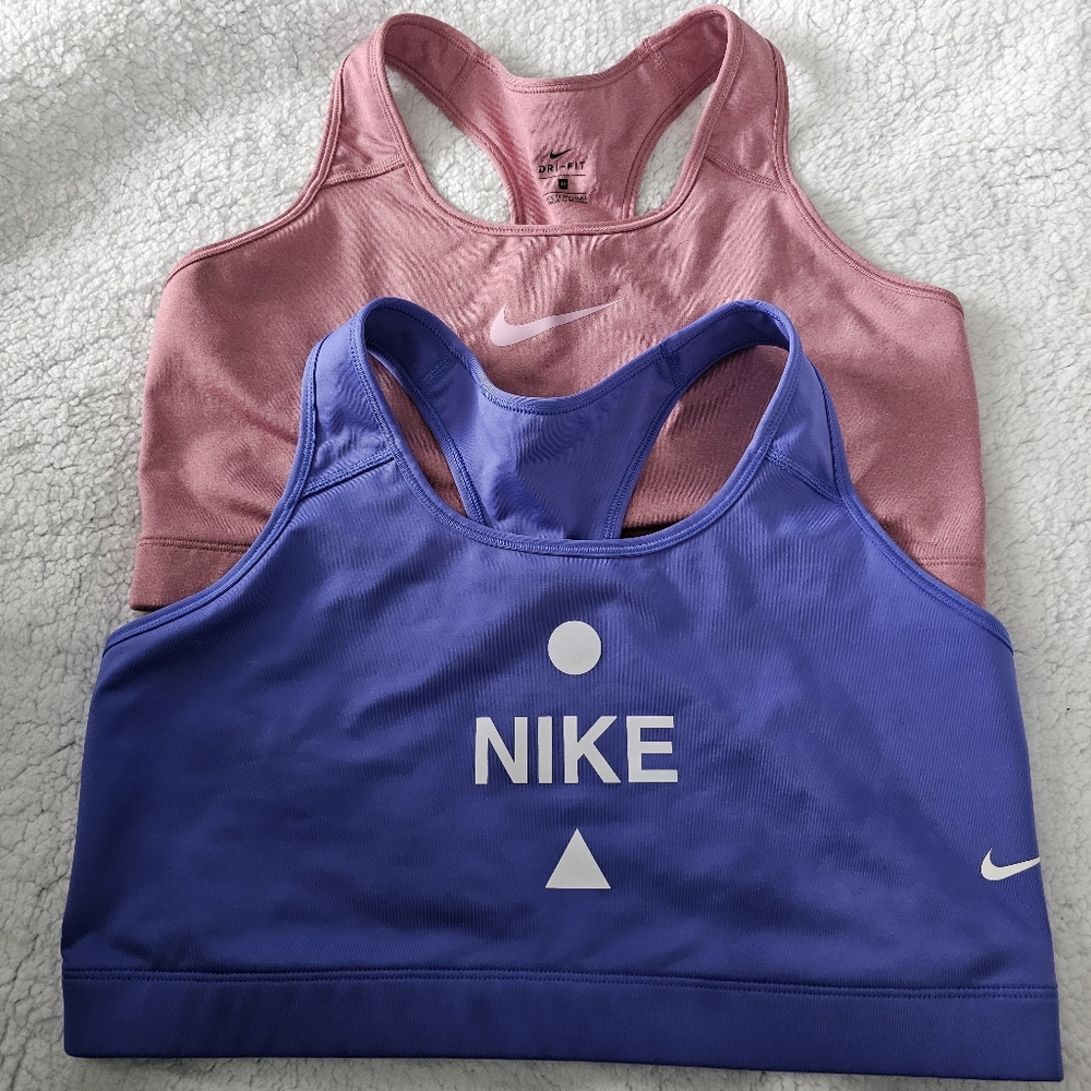 Nike Pink and Blue Athletic Bras
